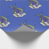 Papier Cadeau Drôle caricature de poisson de pêcheur (Coin)