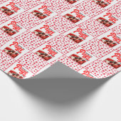 Papier Cadeau Drôle Carlin de Noël Chien photo mignonne Chiot (Coin)