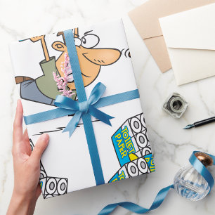 Papier Cadeau Drôle Cartoon Homme Panique Acheter Papier Toilett