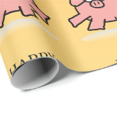 Papier Cadeau Drôle Cartoon Pig Année Papier d'emballage (Coin rond)