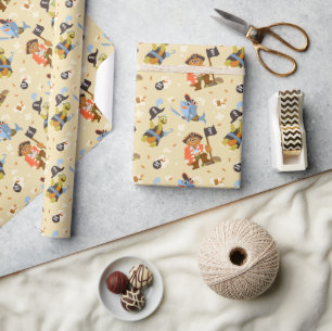 Papier Cadeau Drôle Cartoon Pirates