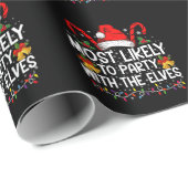 Papier Cadeau Drôle Correspondant Noël Le Plus Susceptible De Fê (Coin rond)