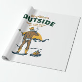 Papier Cadeau Drôle Cowboy Boire Whiskey (Déroulé)