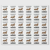 Papier Cadeau Drôle d'animal cheval (Plat)