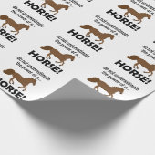 Papier Cadeau Drôle d'animal cheval (Coin)