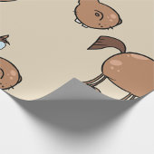 Papier Cadeau Drôle de cheval derpy Cheval brun idiot