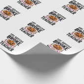 Papier Cadeau Drôle de professeur d'Halloween Balai cassé Vector (Coin)