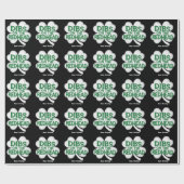 Papier Cadeau  Drôle de St. Patrick "Droit sur la Rousse"  (Plat)