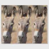 Papier Cadeau Drôle de visage d'âne (Plat)