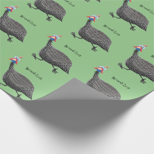 Papier Cadeau Drôle dessin animé d'oiseau de Guineafowl (Coin)