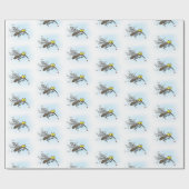 Papier Cadeau Drôle dessin d'insecte moustique (Plat)