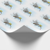 Papier Cadeau Drôle dessin d'insecte moustique (Coin)