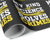 Papier Cadeau Drôle détective criminalistique (Coin rond)