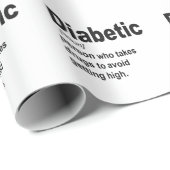 Papier Cadeau Drôle Diabétique type 1 Définition Sensibilisation (Coin rond)