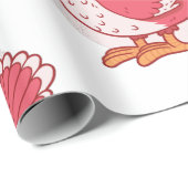 Papier Cadeau drôle donald trump thanksgiving turkey rose (Coin rond)