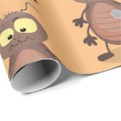 Papier Cadeau Drôle drôle de personnage de dessin animé de cafar (Coin rond)