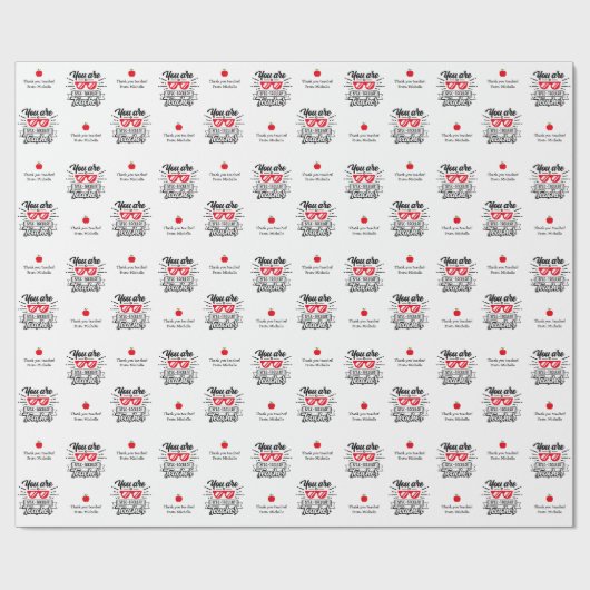 Papier Cadeau Drôle Enseignant Papier Enveloppant - Enseignant S (Plat)