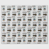 Papier Cadeau Drôle fou sorcière et citrouilles Éffrayants Hallo (Plat)