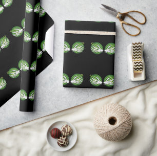 Papier Cadeau Drôle Halloween Squelette mains tenant Melons