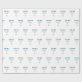 Papier Cadeau Drôle Hanoukka menorah et bougies (Plat)