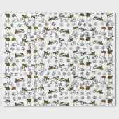 Papier Cadeau Drôle Jack Russell Terrier Carton (Plat)