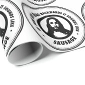 Papier Cadeau Drôle Jésus (Coin rond)