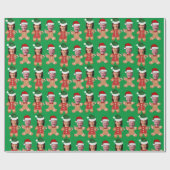 Papier Cadeau Drôle Joe Biden Kamala Harris Face Gingerbread (Plat)