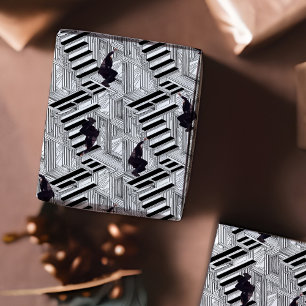 Papier Cadeau Drôle Joe Biden Tombant Dans Un Escalier Infini