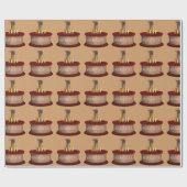 Papier Cadeau Drôle Joyeux chameau d'anniversaire (Plat)