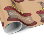 Papier Cadeau Drôle Joyeux chameau d'anniversaire (Coin rond)