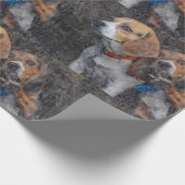 Papier Cadeau Drôle le beagle sale de porte de tempête (Coin)