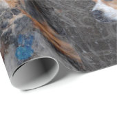 Papier Cadeau Drôle le beagle sale de porte de tempête (Coin rond)