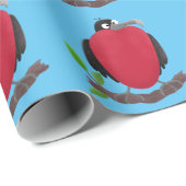 Papier Cadeau Drôle magnifique dessin animé de frégate (Coin rond)