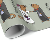 Papier Cadeau Drôle Mariage de Otter (Coin rond)