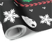 Papier Cadeau Drôle Mauvais Joyeux motif de Noël (Coin rond)