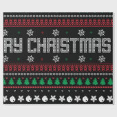 Papier Cadeau Drôle Mauvais Joyeux motif de Noël (Plat)