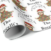 Papier Cadeau Drôle Méditation Sloth Enveloppé Dans Les Lumières (Coin rond)