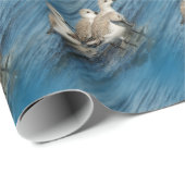 Papier Cadeau Drôle mignon 4 Sanderlings Sandpipers à la plage (Coin rond)