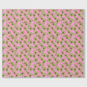 Papier Cadeau Drôle mignon Avocado Guac Hipster Rose Vert (Plat)