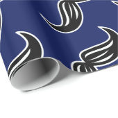 Papier Cadeau Drôle Moustache Barbershop (Coin rond)