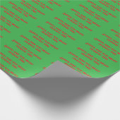 Papier Cadeau Drôle Noël Dit Envelopper Papier (Coin)