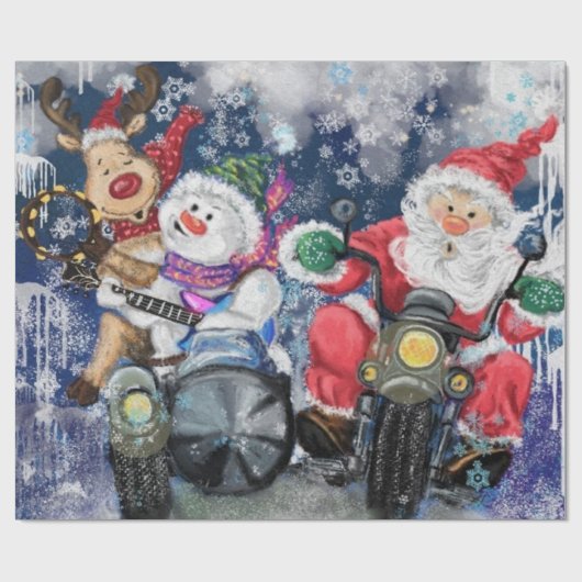 Papier Cadeau Drôle Noël Enveloppement Cadeau Papier Happy Frien (Plat)