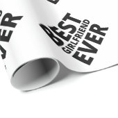 Papier Cadeau Drôle Noël meilleure copine Typographie (Coin rond)