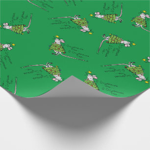 Papier Cadeau Drôle Noël mignon Souris Arbre Cartoon