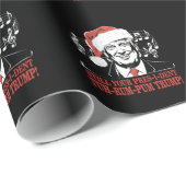 Papier Cadeau Drôle Noël Président Trump Pyjamas Vilains Noël (Coin rond)