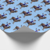 Papier Cadeau Drôle Oncle Sam équitation sur âne (Coin)