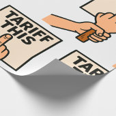 Papier Cadeau Drôle panneau de protestation Tarif Ce doigt moyen