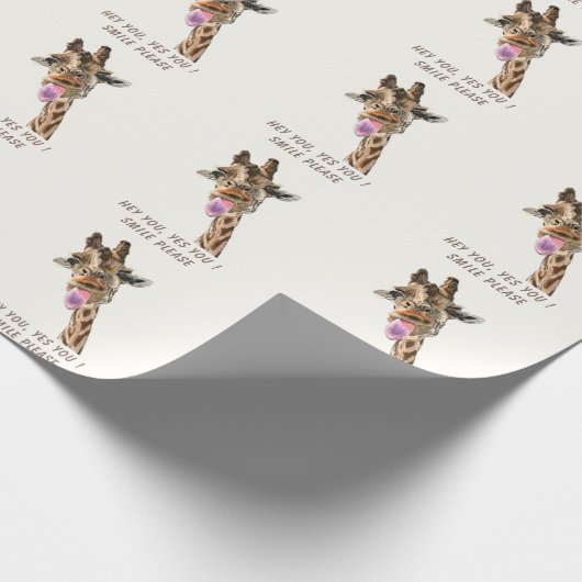 Papier Cadeau Drôle Papier Enveloppant Cadeau Joueur Giraffe - S (Coin)