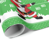 Papier Cadeau Drôle Père Noël Dabbing (Coin rond)