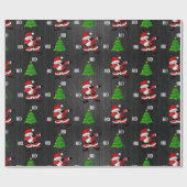 Papier Cadeau Drôle Père Noël Dabbing (Plat)